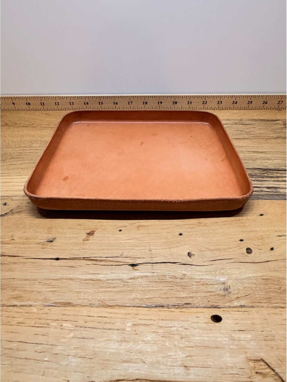 Billykirk Leather Men's Valet Tray Vintage Beautiful Natural Preowned